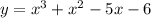 y=x^3+x^2-5x-6