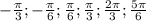 -\frac{\pi }{3} ; -\frac{\pi }{6} ; \frac{\pi }{6} ; \frac{\pi }{3} ; \frac{2\pi }{3} ; \frac{5\pi }{6}