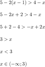 5-2(x-1)4-x\\\\5-2x+24-x\\\\5+2-4-x+2x\\\\3x\\\\x