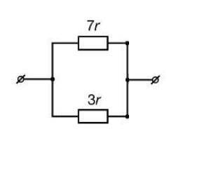 Определите общее сопротивление цепи, схема которой указана на рисунке, если известно, что r=30 Ом. о