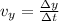 v_y=\frac{\Delta y}{\Delta t}