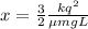 x=\frac{3}{2}\frac{kq^2}{\mu mgL}