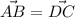 \vec {AB}=\vec {DC}