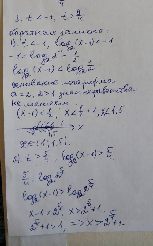 Log^2 основание 2 (x-1)^2-log(x-1) основание 2 >5