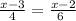 \frac{x-3}{4} =\frac{x-2}{6\\}