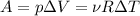 A=p \Delta V=\nu R \Delta T