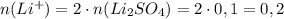 n(Li^+)=2\cdot n(Li_2SO_4)=2\cdot 0,1=0,2