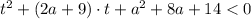 t^2+(2a+9)\cdot t +a^2+8a+14