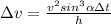 \Delta v=\frac{v^2sin^3\alpha \Delta t}{h}