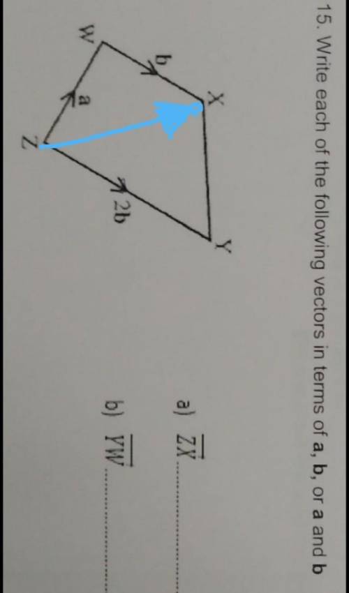 Выразите векторы ZX и YW через a, b или a и b ​