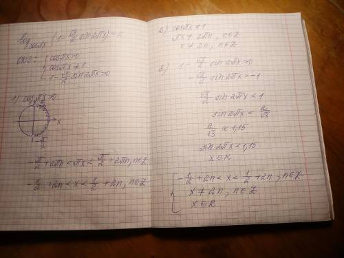 Сумма корней уравнения ㏒cosπx (1-(√3/2)×Sin2πx)=2 из промежутка (-2;3) равна 1)1 2)3 3)на данном про