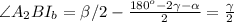 \angle A_{2}BI_{b}=\beta/2-\frac{180^o-2\gamma-\alpha}{2}=\frac{\gamma}{2}