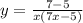 y=\frac{7-5}{x(7x-5)}