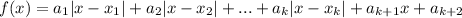 f(x)=a_{1}|x-x_{1}|+a_{2}|x-x_{2}|+...+a_{k}|x-x_{k}|+a_{k+1}x+a_{k+2}