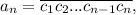 a_{n} = \overline{c_{1}c_{2}...c_{n-1}c_{n}},