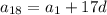 a_{18}=a_1+17d