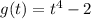 g(t)=t^4-2