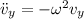 \ddot{v}_y = -\omega^2 v_y