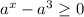 a^{x}-a^{3} \geq 0