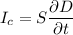 \displaystyle I_c=S\frac{\partial D}{\partial t}