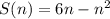 S(n) = 6n-n^2