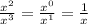 \frac{x^{2}}{x^{3} } = \frac{x^{0}}{x^{1} } = \frac{1}{x}