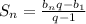 S_{n}=\frac{b_{n}q-b_{1}}{q-1}