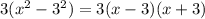 3(x^2-3^2)=3(x-3)(x+3)