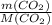 \frac{m(CO_{2})}{M(CO_{2})}