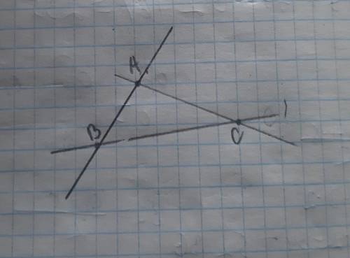 Отметке три точки A, B и C, не лежащие на одной прямой, и проведите прямые AB, BC и CA​