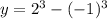 y=2^3-(-1)^3