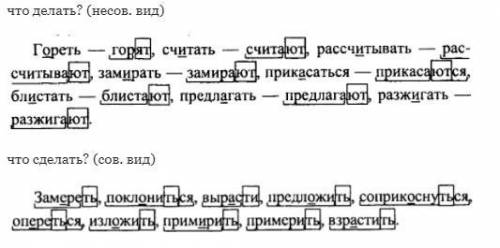 Выпишите сначала глаголы несовершенного вида. Образуйте от них форму 3-го лица множественного числа