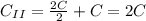 C_{II} = \frac{2C}{2} + C = 2C