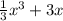 \frac{1}{3} x^3+3x