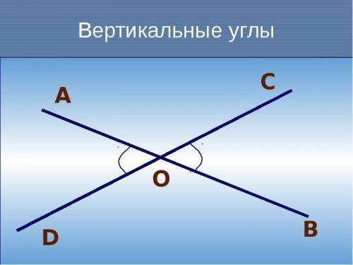 Прямые AB и CD пересекаются в точке O . Какой знак следует поставить вместо * : ∠AOC * ∠BOD ?