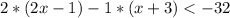 2*(2x-1) -1*(x+3)