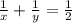 \frac{1}{x}+\frac{1}{y}=\frac{1}{2}