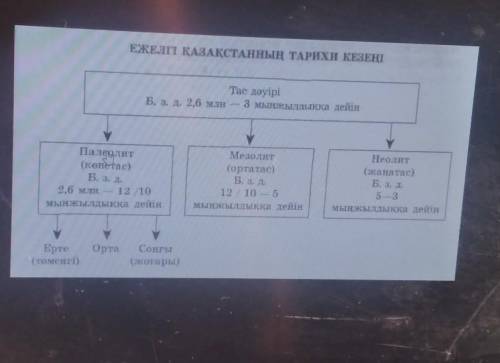 3. Тас дәуірінің тұрақтарын кестеге толтырыңызТЕЗ​