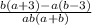 \frac{b(a+3)-a(b-3)}{ab(a+b)}