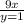 \frac{9x}{y=1}