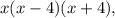 x(x-4)(x+4),