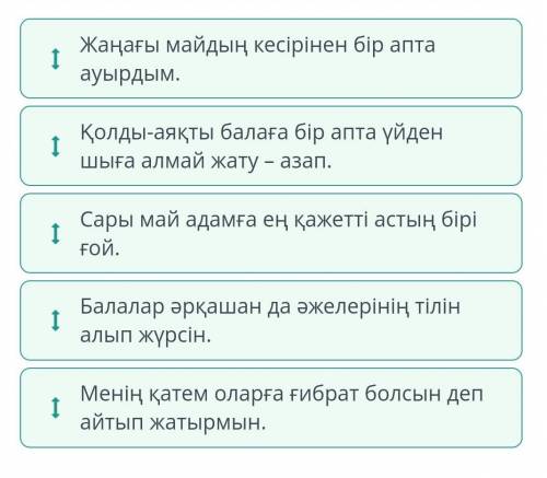 3-абзац мәтініне сай келетін ақпараттарды ретімен орналастыр. Сол сияқты менің сары май жемейтінім д