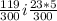 \frac{119}{300} i \frac{23*5}{300}