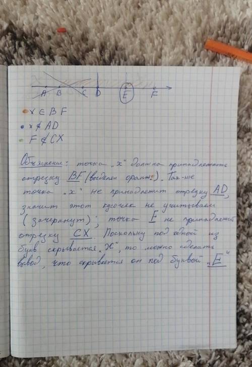 очень нужно Даны шесть точек, принадлежащие одной прямой: A, B, C, D, E, F. Некоторая точка X удовле