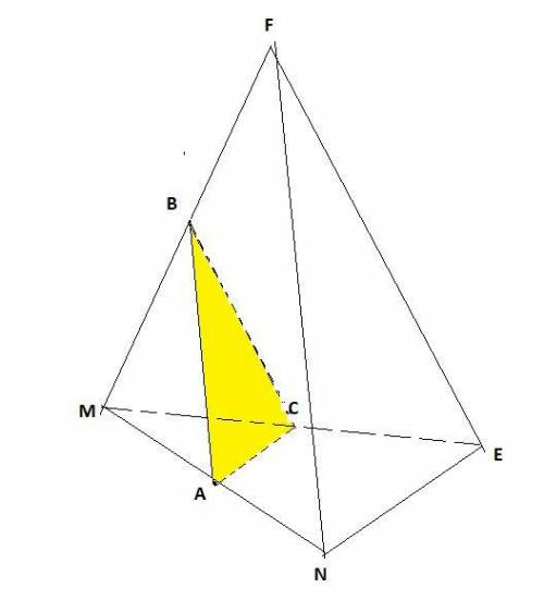 ОЧЕНЬ НУЖНО ЕСЛИ БУДЕТ ПРАВИЛЬНО,ПОСТАВЛЮ ЛУЧШИЙ ОТВЕТ Изобразите тетраэдр МNEF. Постройте сечение э