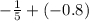 - \frac{1}{5} + ( - 0.8)