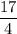 \dfrac{17}4