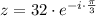 z=32\cdot e^{-i\cdot \frac{\pi}{3} }