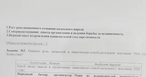 Определите значение Национально-освободительного восстания 1916 года, ответив на следующие вопросы.