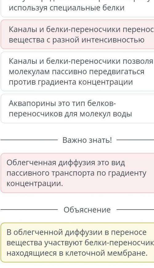 Какой из высказываний верно о белках, участвующих в облегченной диффузии?